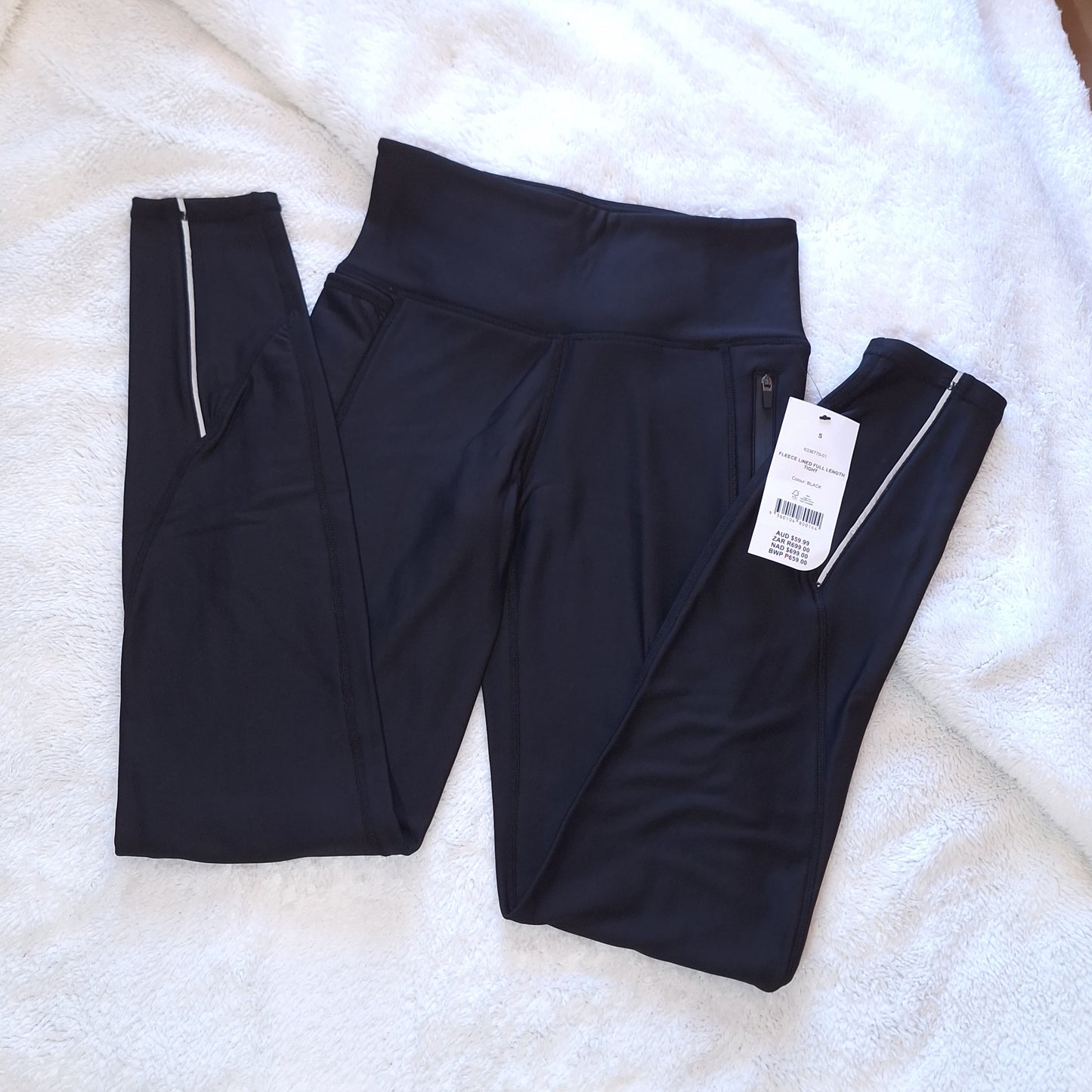 Katoen op fleece gevoerde (VOLLE LENGTE) Tights. Die knus winter noodsaaklik