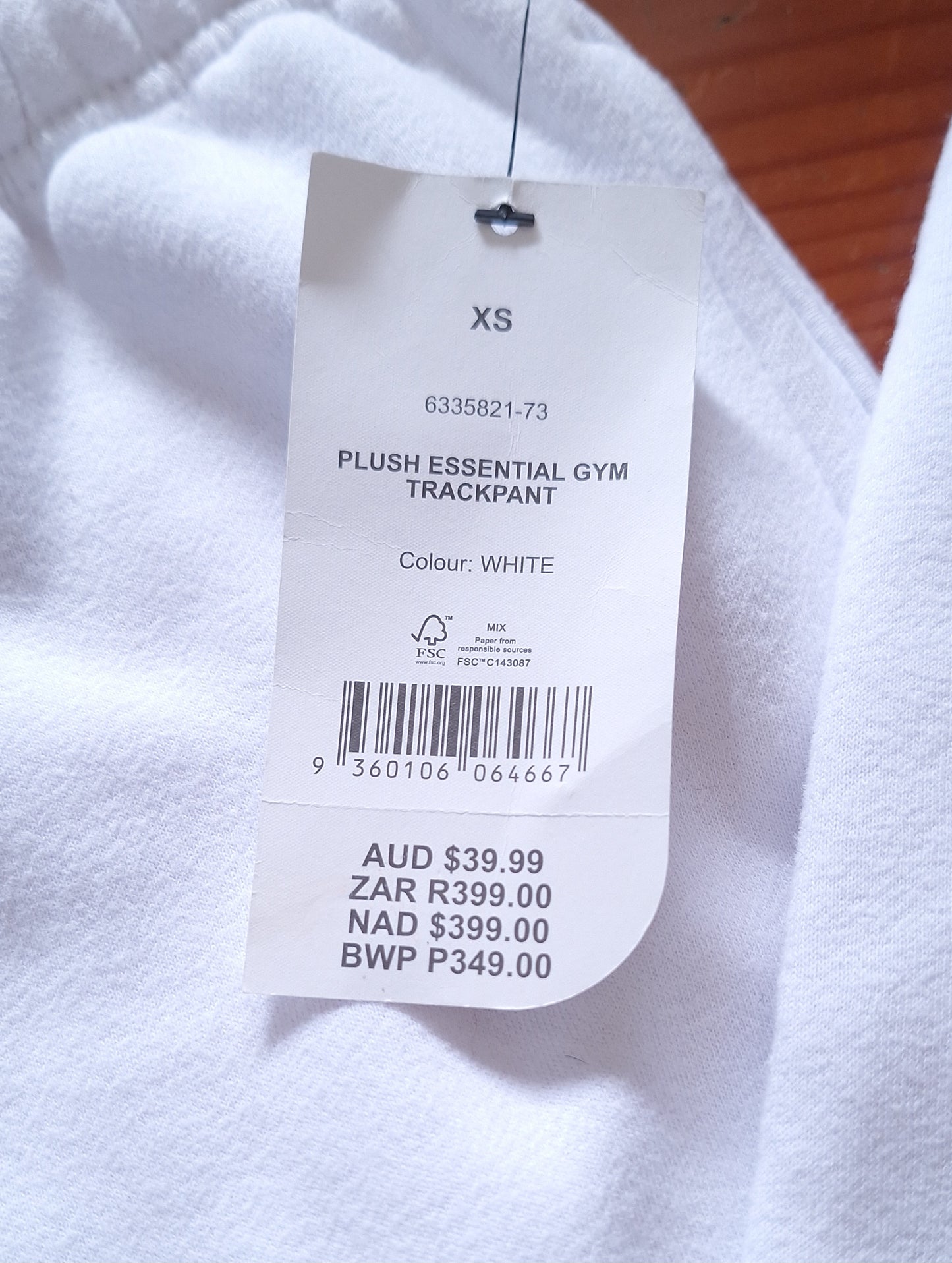 Cotton On PLUSH ESSENTIAL GYM TRACKBROEK Kleur: Wit