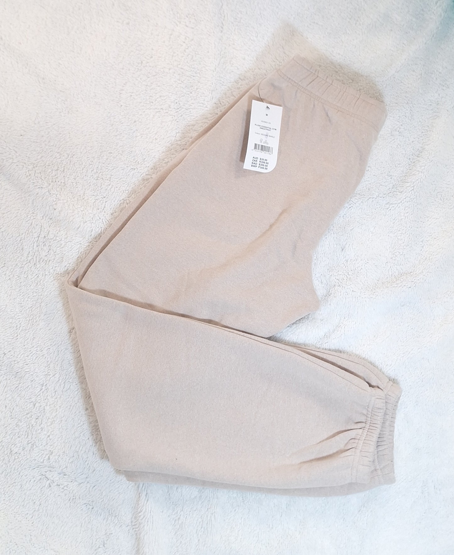 Cotton On PLUSH ESSENTIAL GYM TRACKBROEK Kleur: Wit