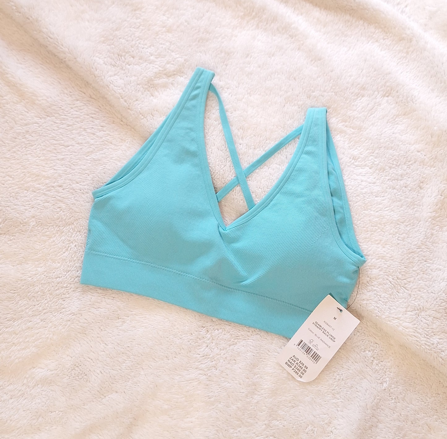 Cotton On - Seamless Plunge Strappy Back Crop
