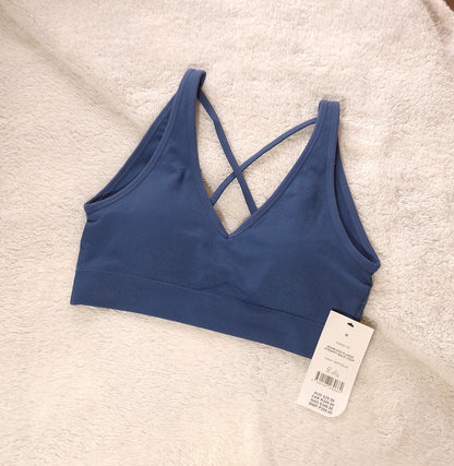 Cotton On - Seamless Plunge Strappy Back Crop