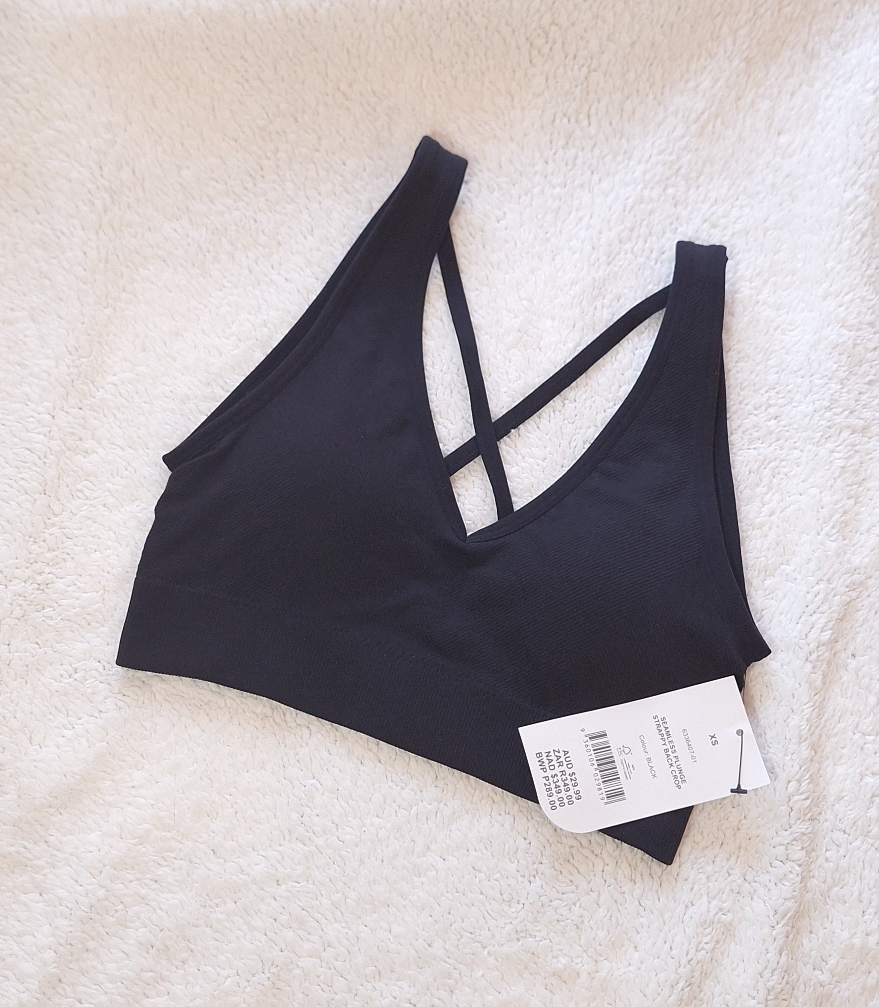 Cotton On Seamless Plunge Strappy Back Crop