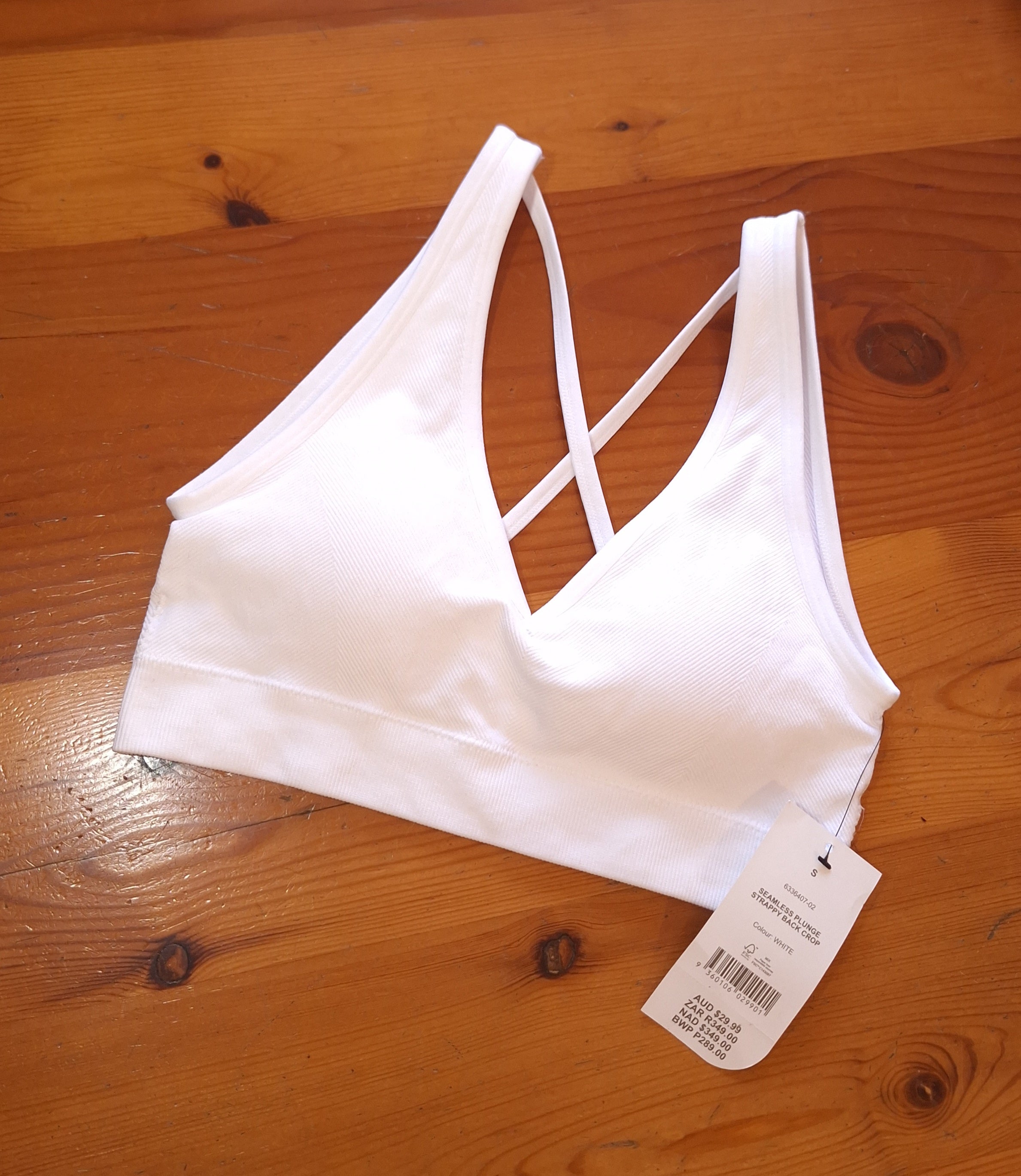 Cotton On Seamless Plunge Strappy Back Crop