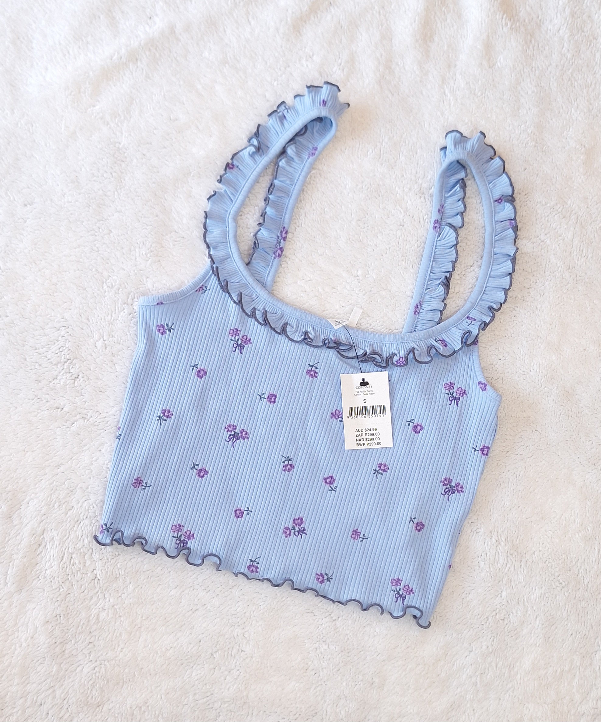 Cotton On Rib Ruffle Cami