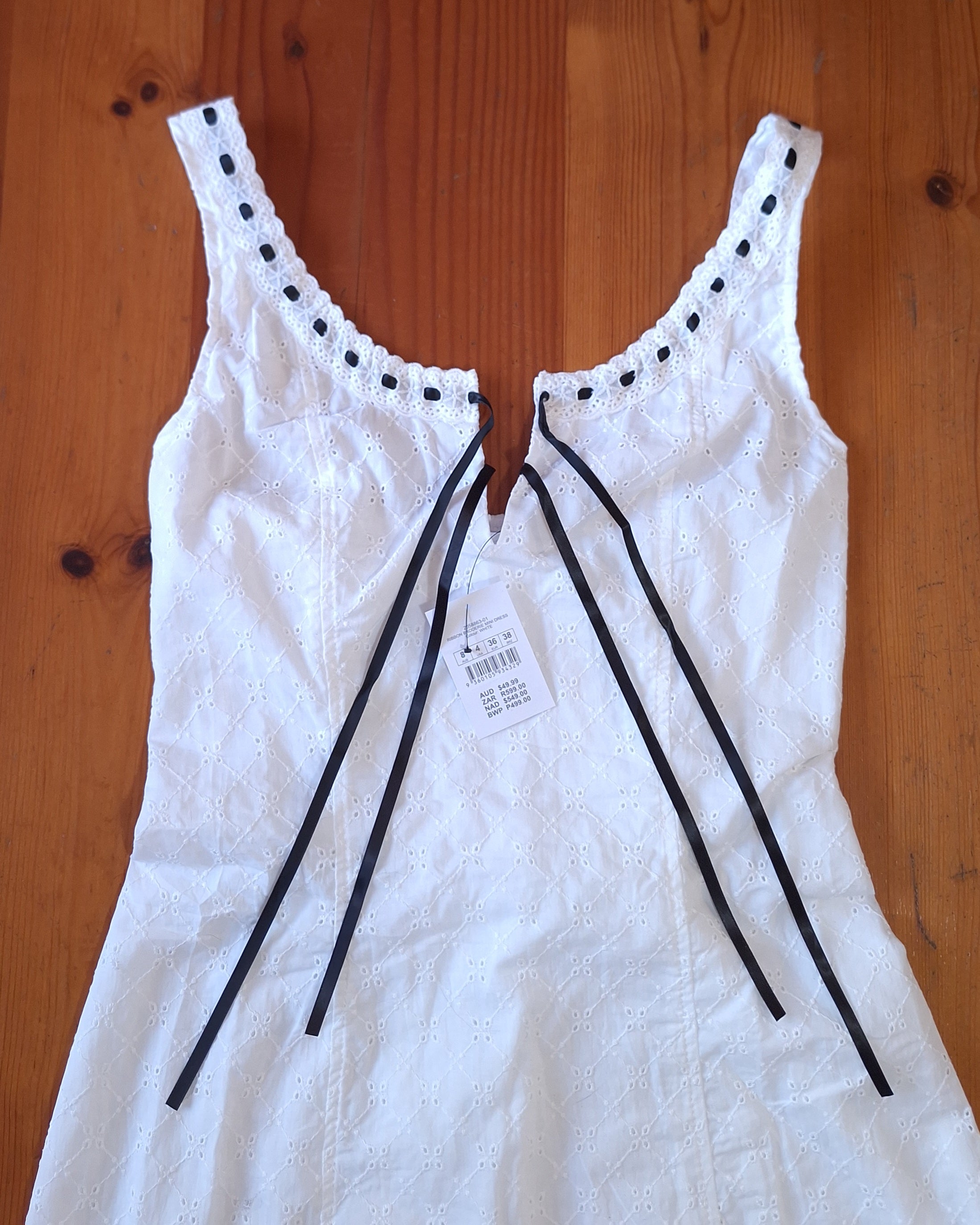 Cotton On Ribbon Broderie Mini Dress