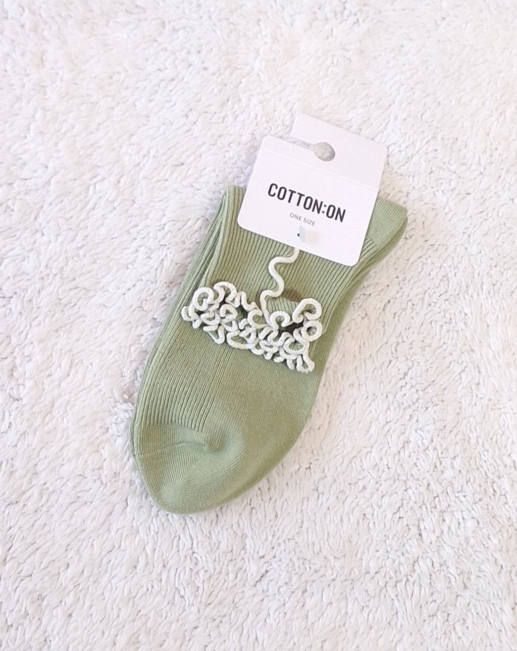 Cotton On Fashion Frill Ribbed Ankle Sock