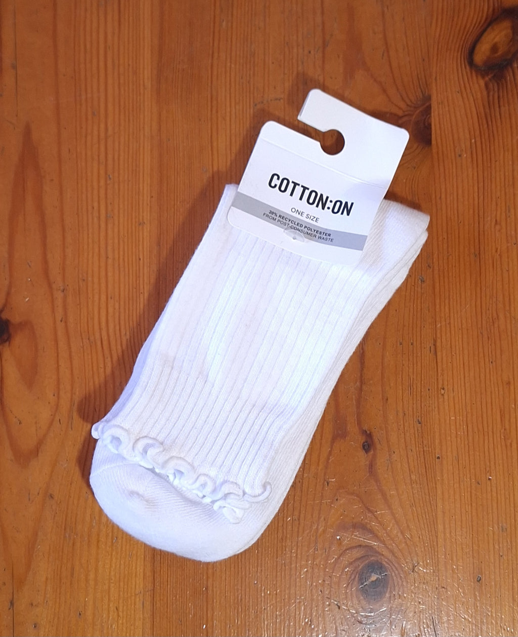 Cotton On Frill Ribbed Crew Sock
