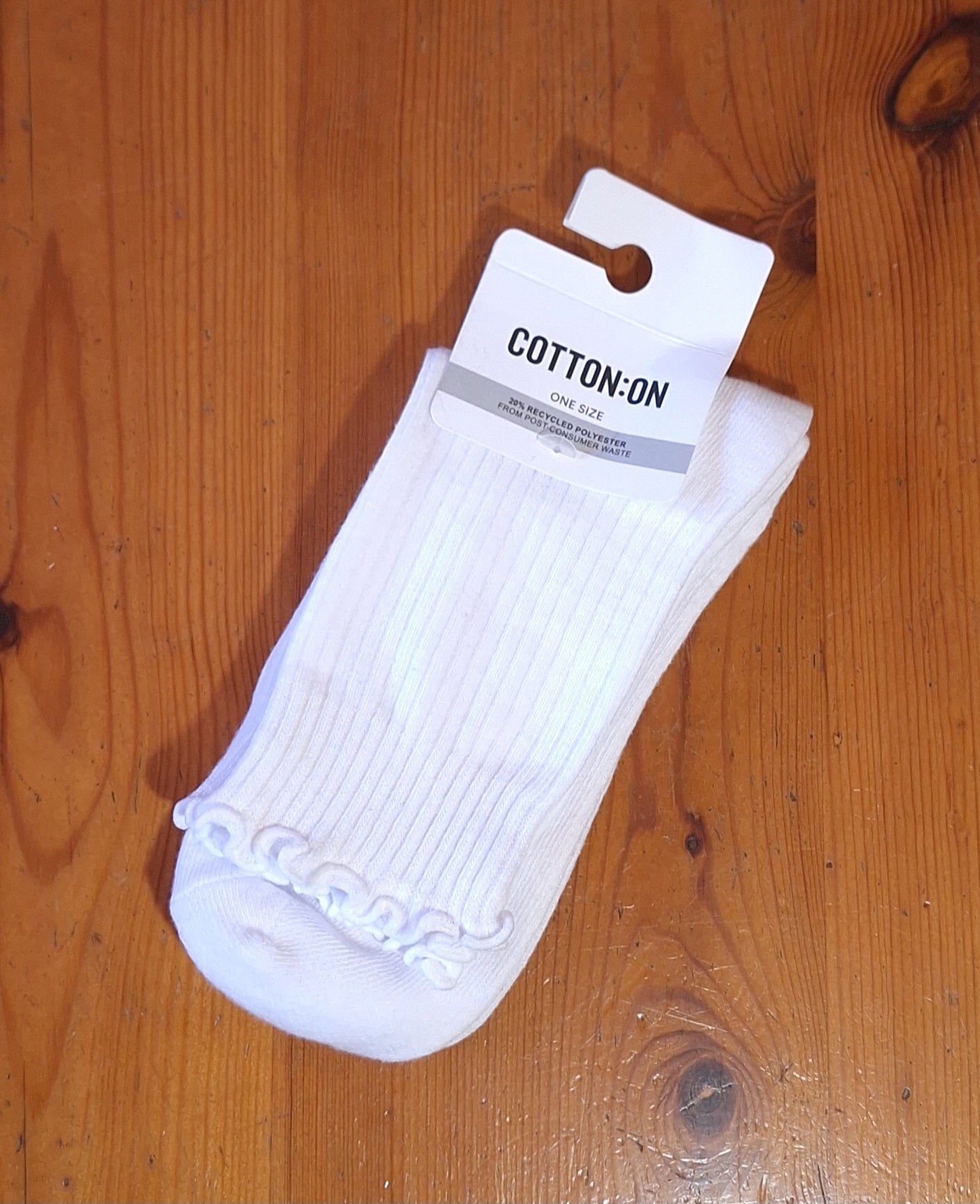 Cotton On Frill Ribbed Crew Sock