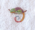 Rhinestone Chameleon Brooch