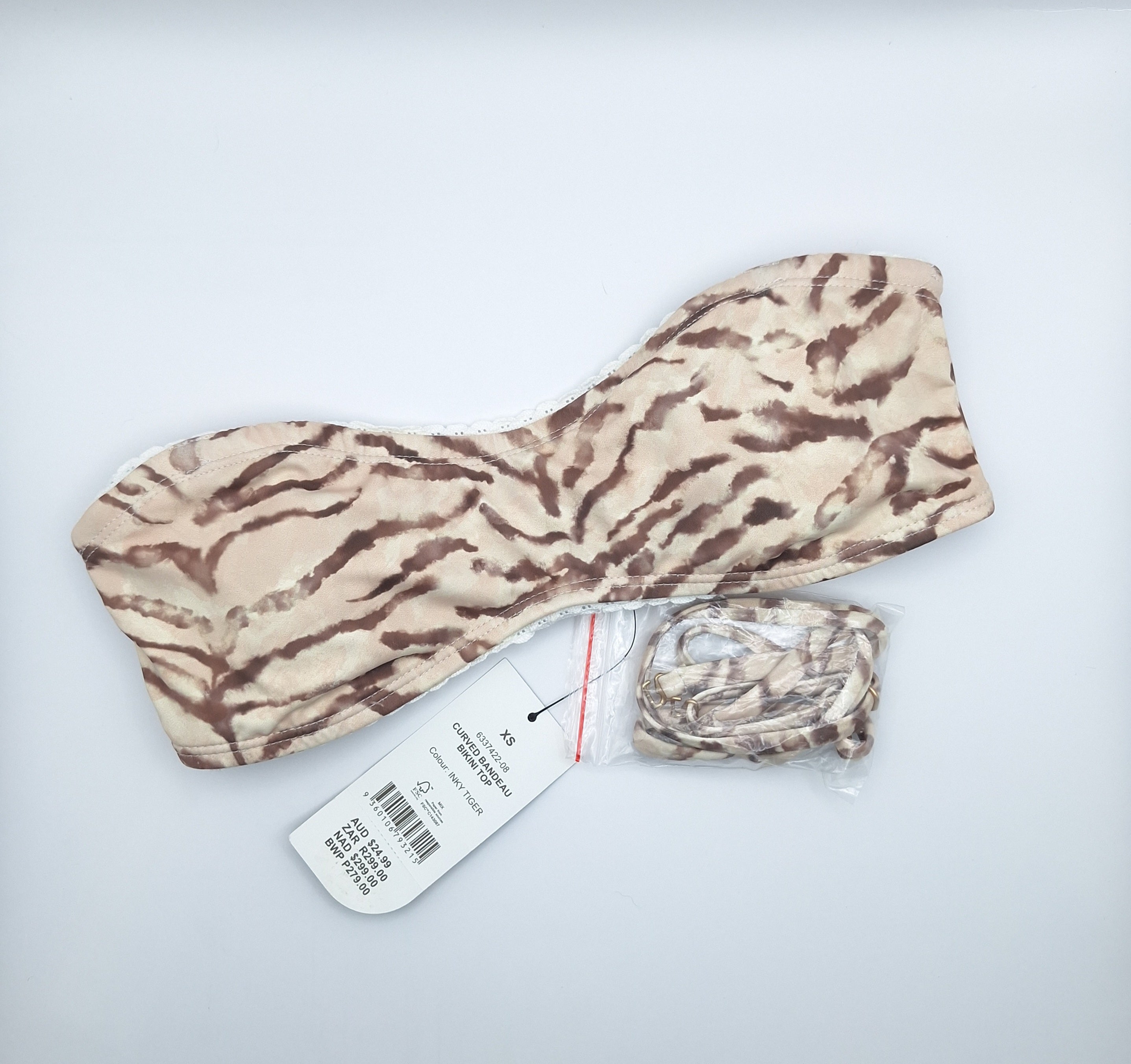 Cotton On Curved Bandeau Bikini Top