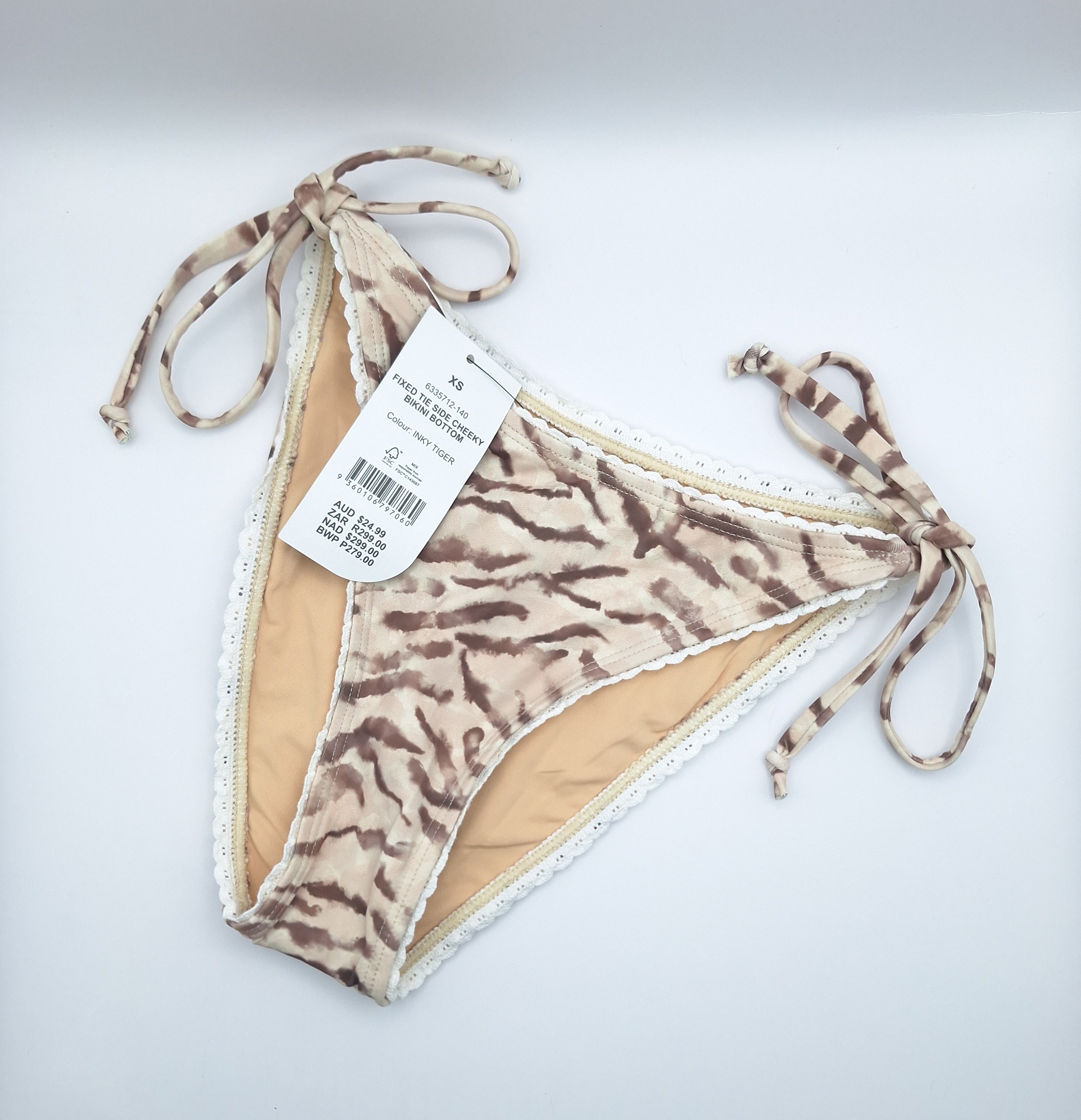Cotton On Fixed Tie Side Cheeky Bikini Bottom