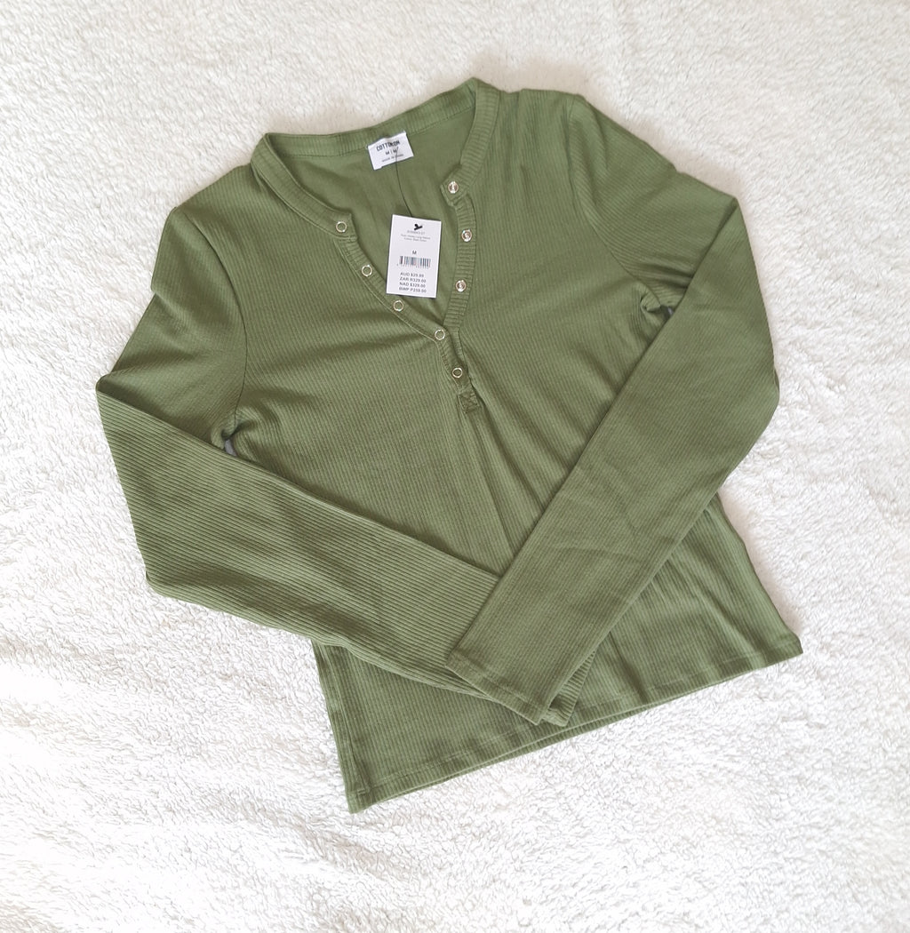 Cotton On Ryan Henley Long Sleeve Top
