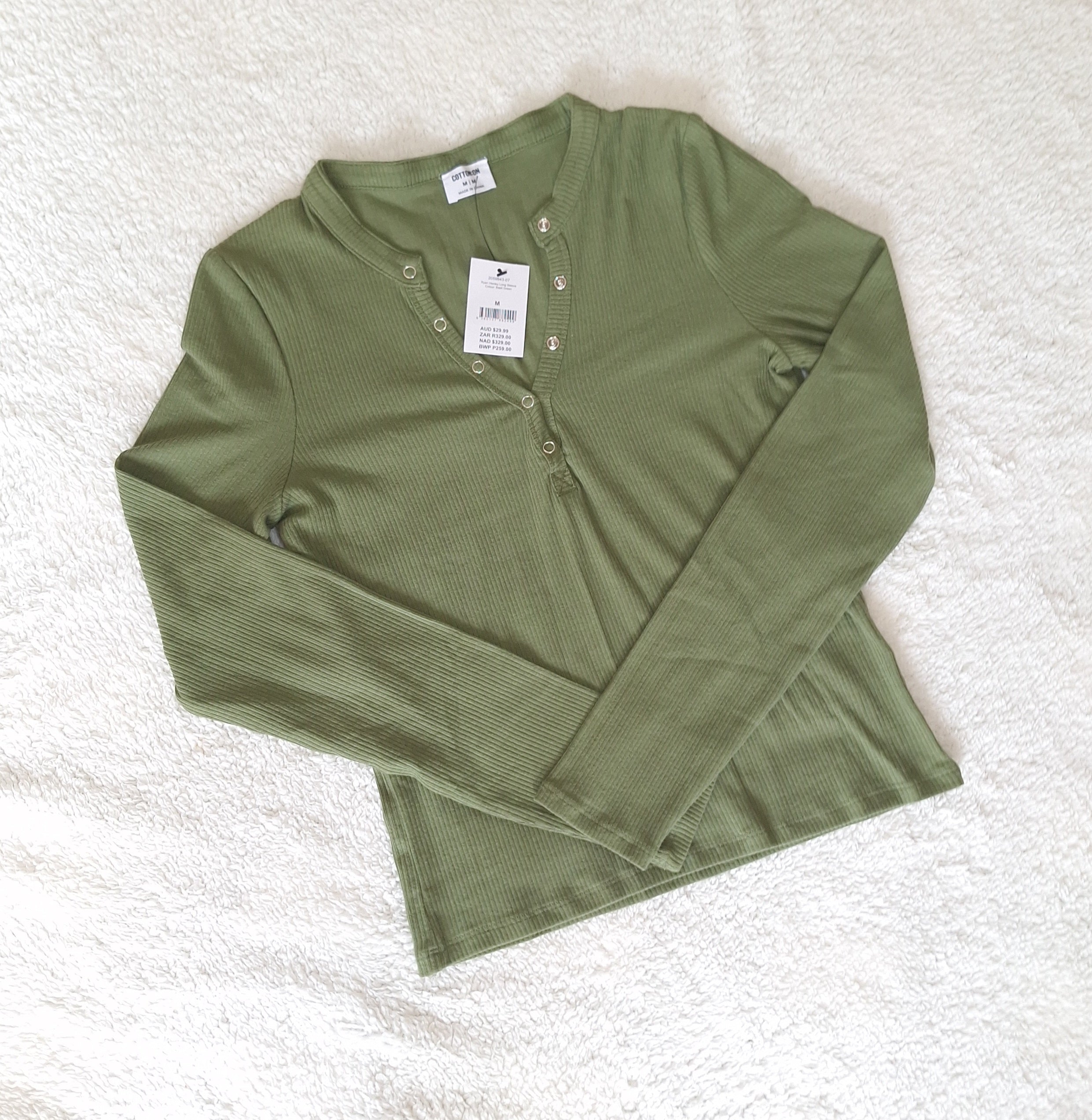 Cotton On Ryan Henley Long Sleeve Top