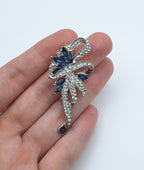 Brooch Pin Flower / Ribbon Rhinestone