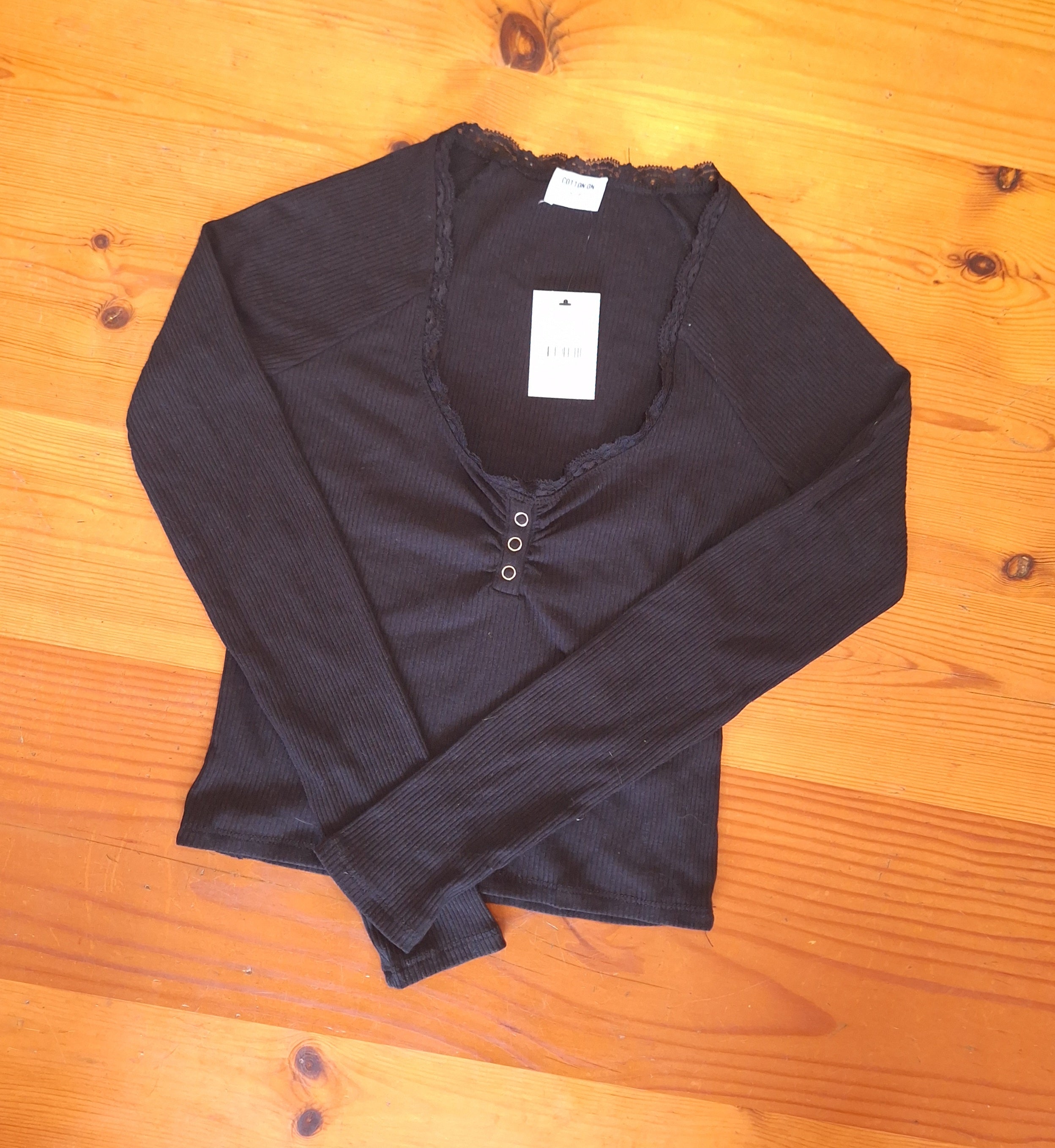 Cotton On Alessia Lace Trim Henley Long