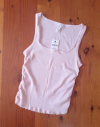 Cotton On  Women's Rib Lace Ruched Tank