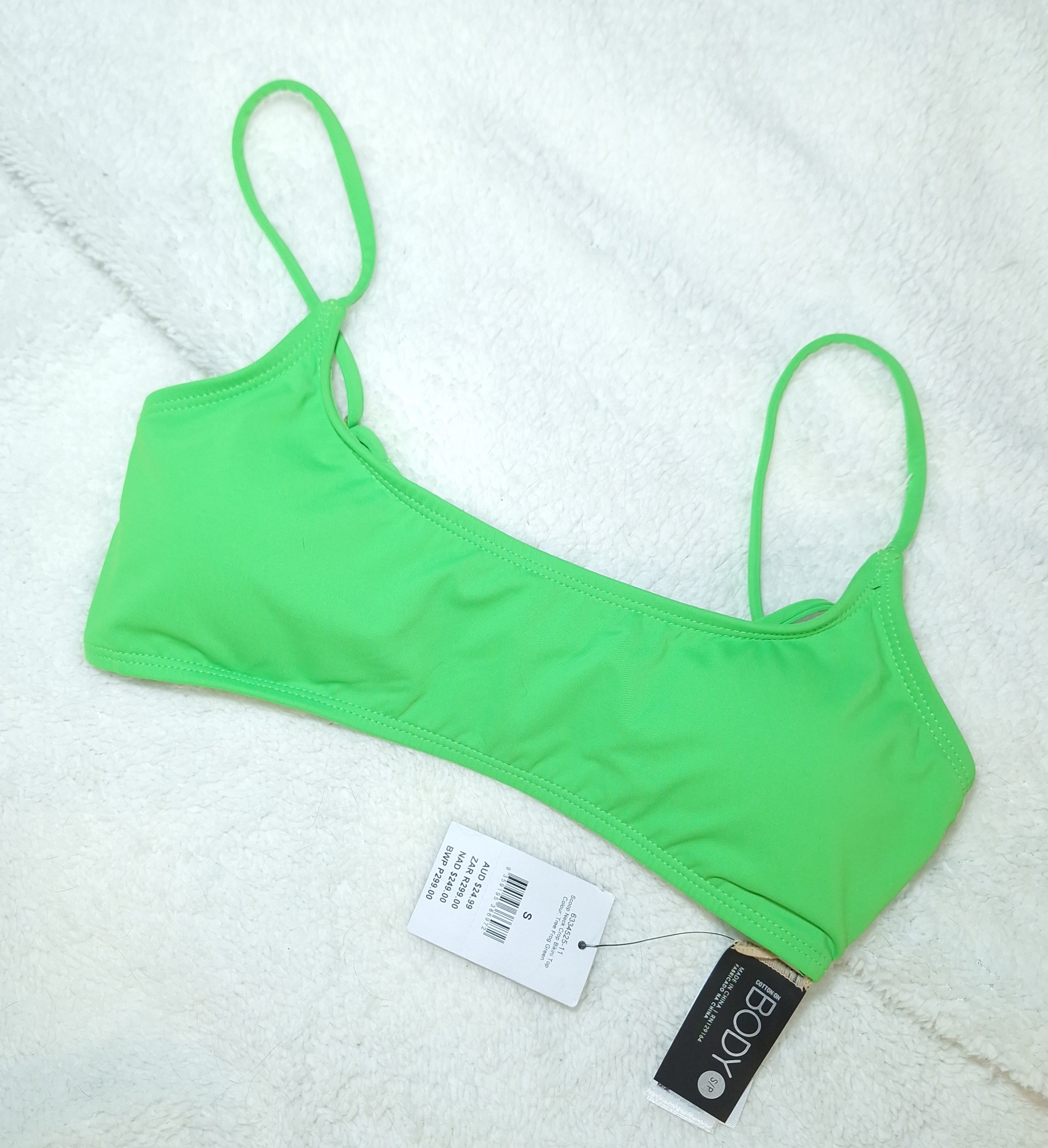 Cotton On Scoop Neck Crop Bikini Top