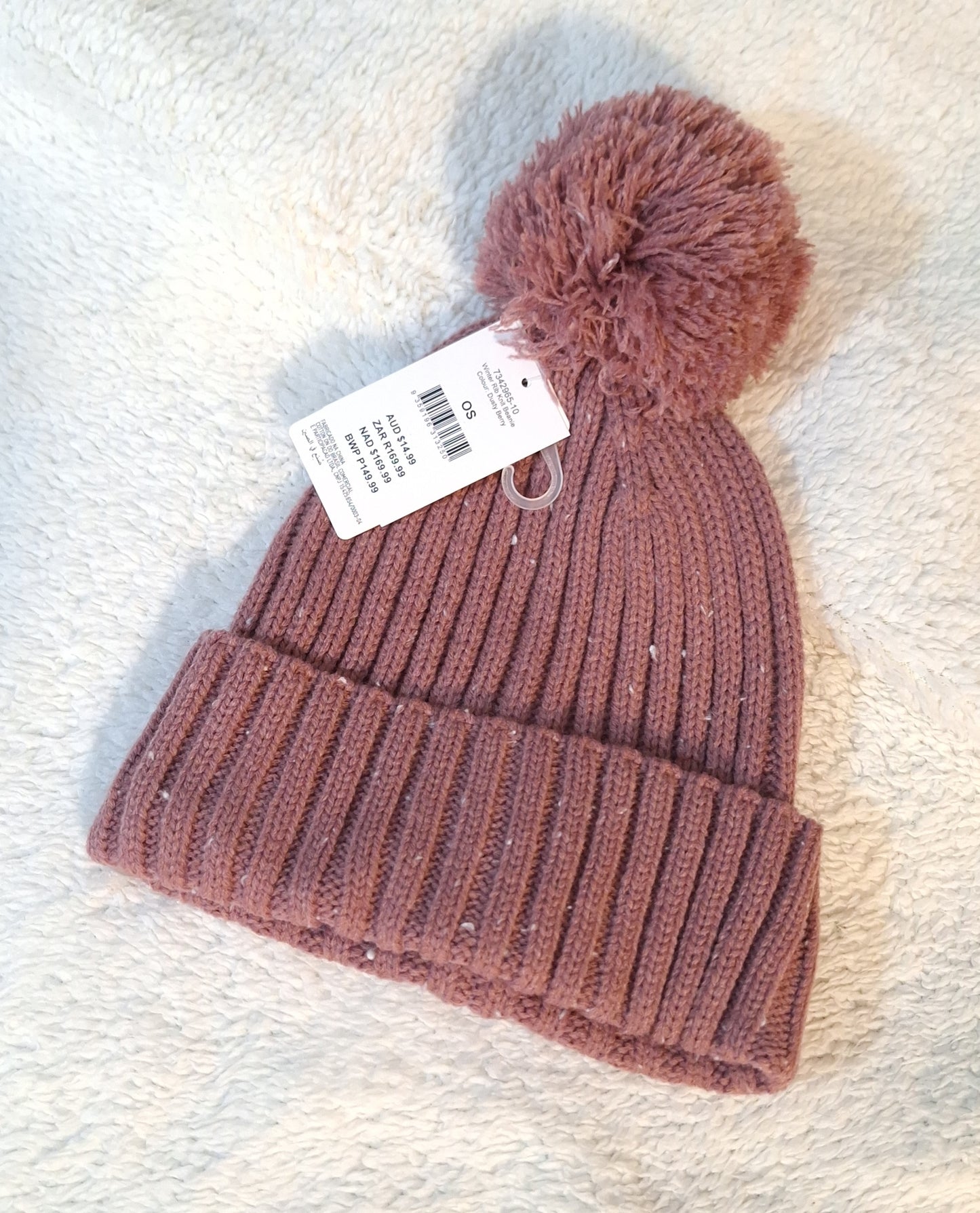 Katoen Op Winter Rib Gebreide Beanie