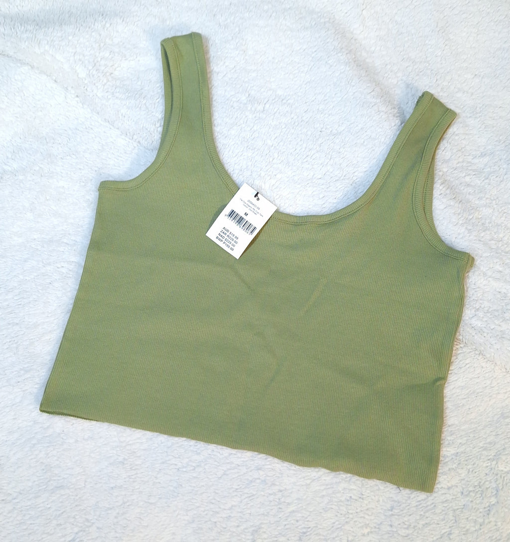 Cotton On The One Organic Rib Crop Tank