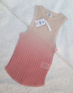 Cotton On Sheer Knit Tank Colour: Stone Ash Rose Dip Dye