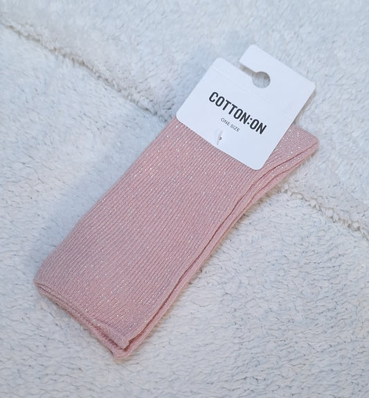 Cotton On - Lurex Fine Ribbed Sock