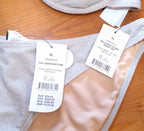 Cotton On Slider Triangle Bikini Top, Full Bikini Bottom  Colour: Misty Cloud Metallic