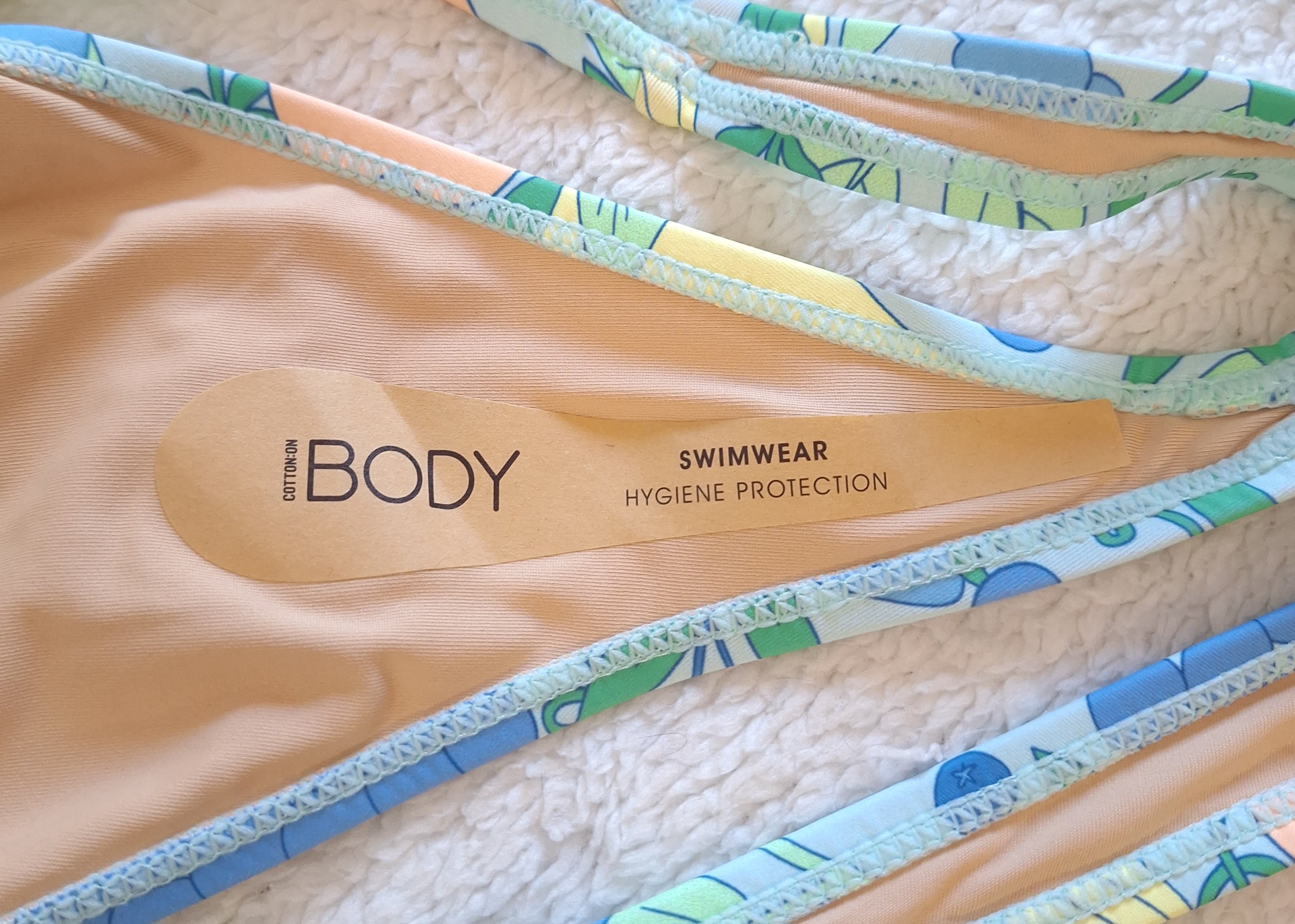 Cotton On Micro Slider Triangle Bikini Top Colour: Mermaid Crinkle,  Refined High Side Thong  Colour: Salade De Fruits