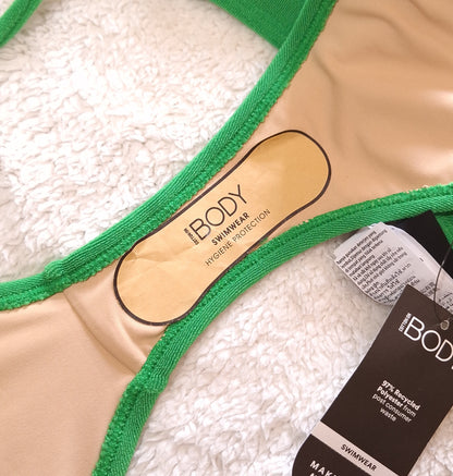 Cotton On Scoop Tri Bikini Top, Vaste Dak Kant Cheeky Bikini Onderkant Kleur: Cactus Groen