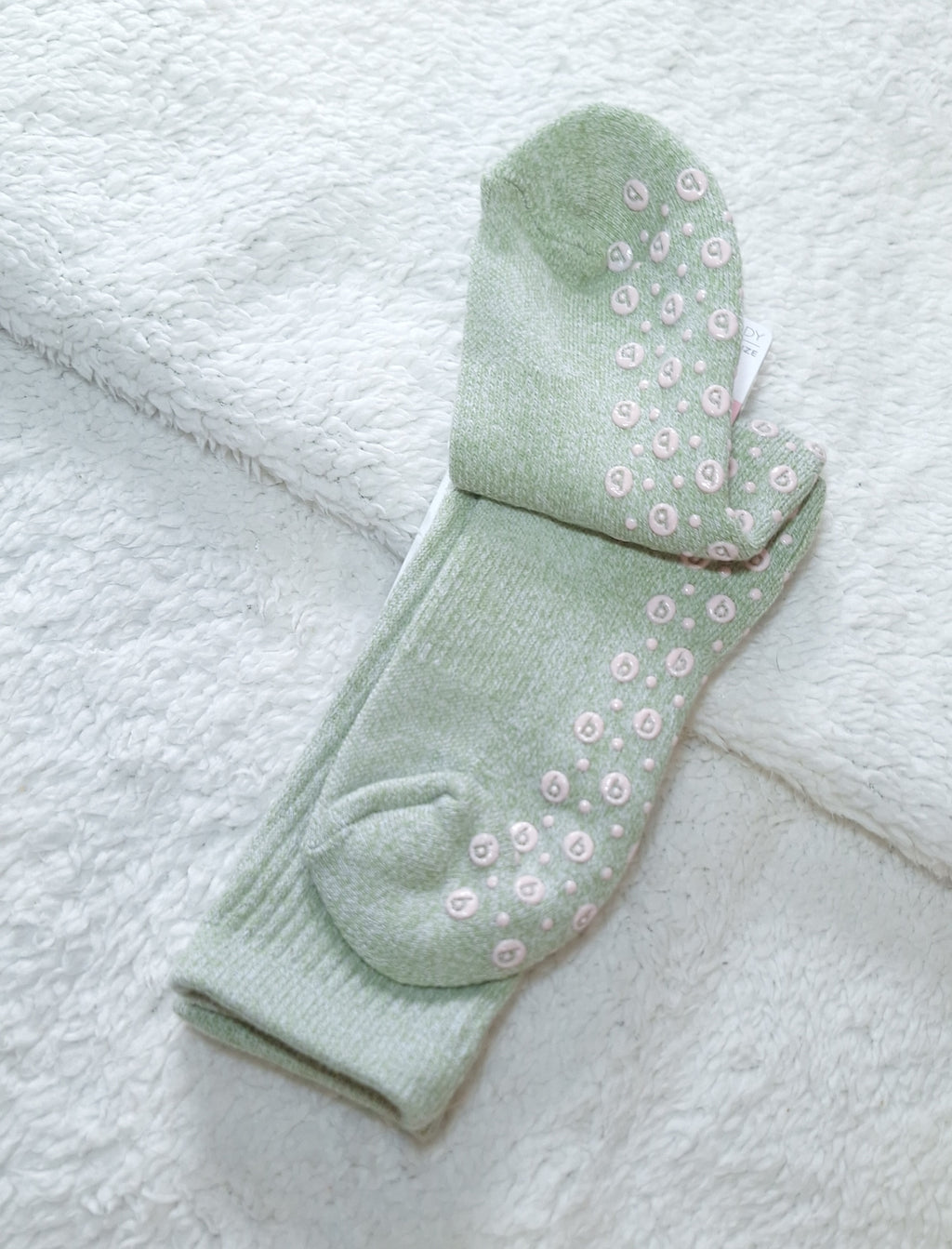 Cotton On Performance Studio Crew Socks Kleur: Sagegrass Marle/Cherry Blossom