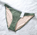 Katoen op volle bikini-onderkant Kleur: Kaki Wye Rib