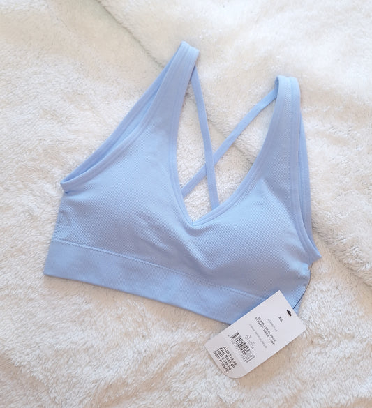 Katoen op Naatlose Duik Strappy Back Crop