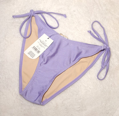 Katoen op vaste das Kant Cheeky Bikini Onderkant Kleur: Ariel Pers Shimmer