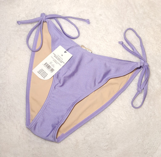 Katoen op vaste das Kant Cheeky Bikini Onderkant Kleur: Ariel Pers Shimmer