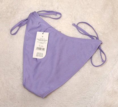 Katoen op vaste das Kant Cheeky Bikini Onderkant Kleur: Ariel Pers Shimmer