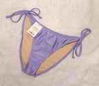 Katoen op vaste das Kant Cheeky Bikini Onderkant Kleur: Ariel Pers Shimmer