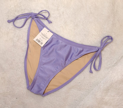 Katoen op vaste das Kant Cheeky Bikini Onderkant Kleur: Ariel Pers Shimmer