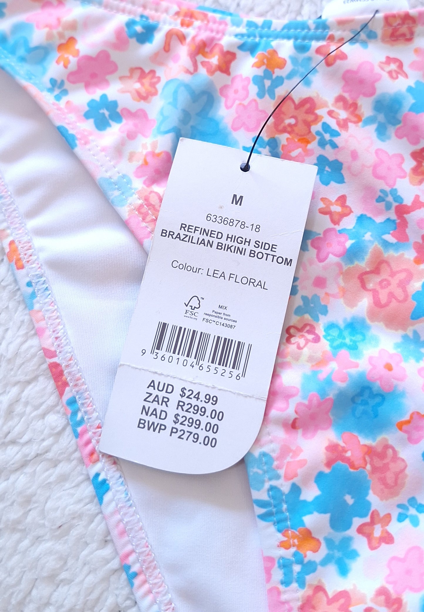Cotton On Refined High Side Brazilian Bikini Bottom  Colour: Lea Floral