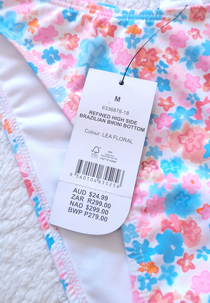 Cotton On Refined High Side Brazilian Bikini Bottom  Colour: Lea Floral