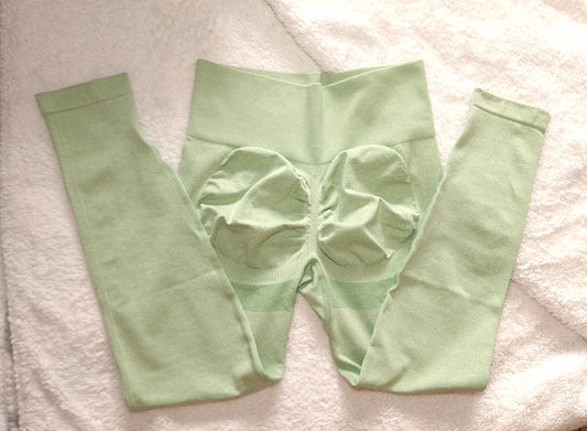 Wye Band Scrunch Bum Leggings Kleur: Mint Groen Marle