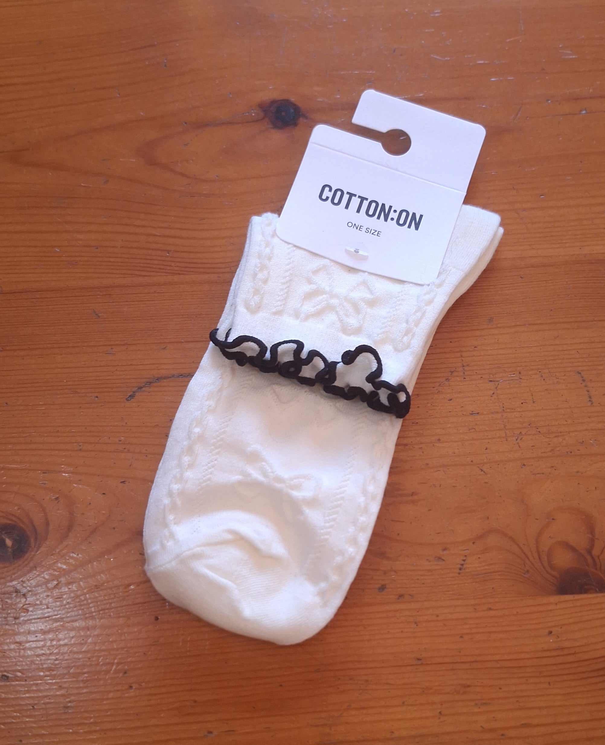 Cotton on - Frill Pointelle Ankle Sock's