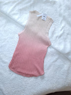 Cotton On Sheer Knit Tank Colour: Stone Ash Rose Dip Dye