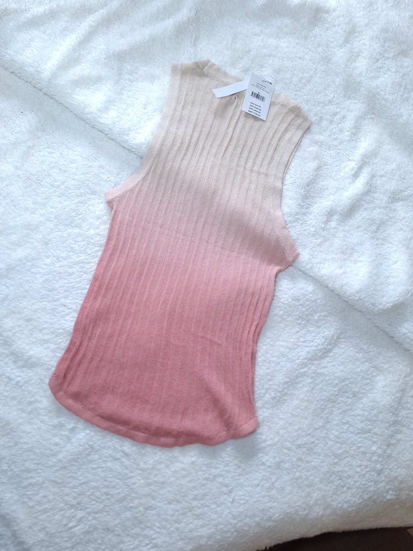 Cotton On Sheer Knit Tank Kleur: Stone Ash Rose Dip Dye