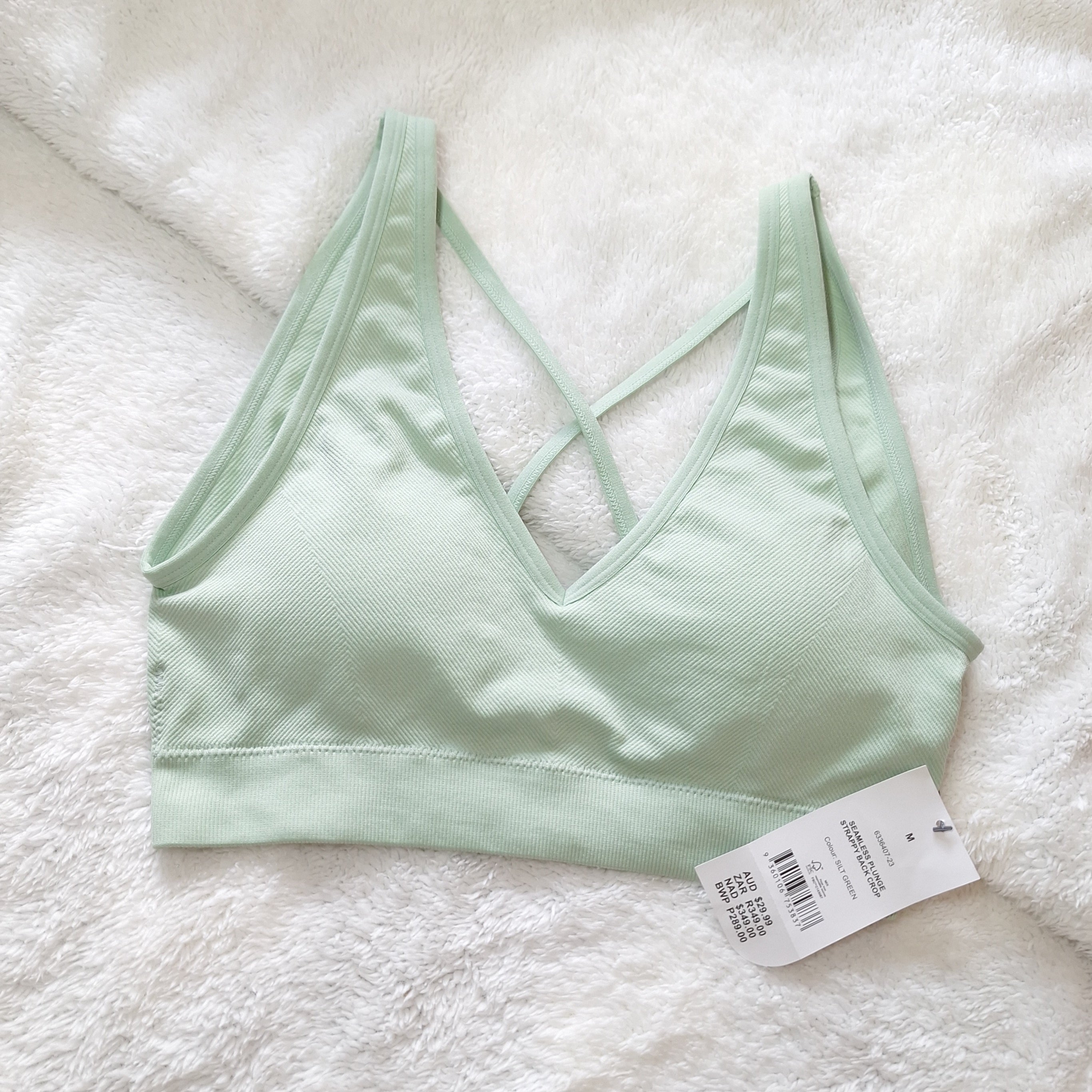 Cotton On Seamless Plunge Strappy Back Crop