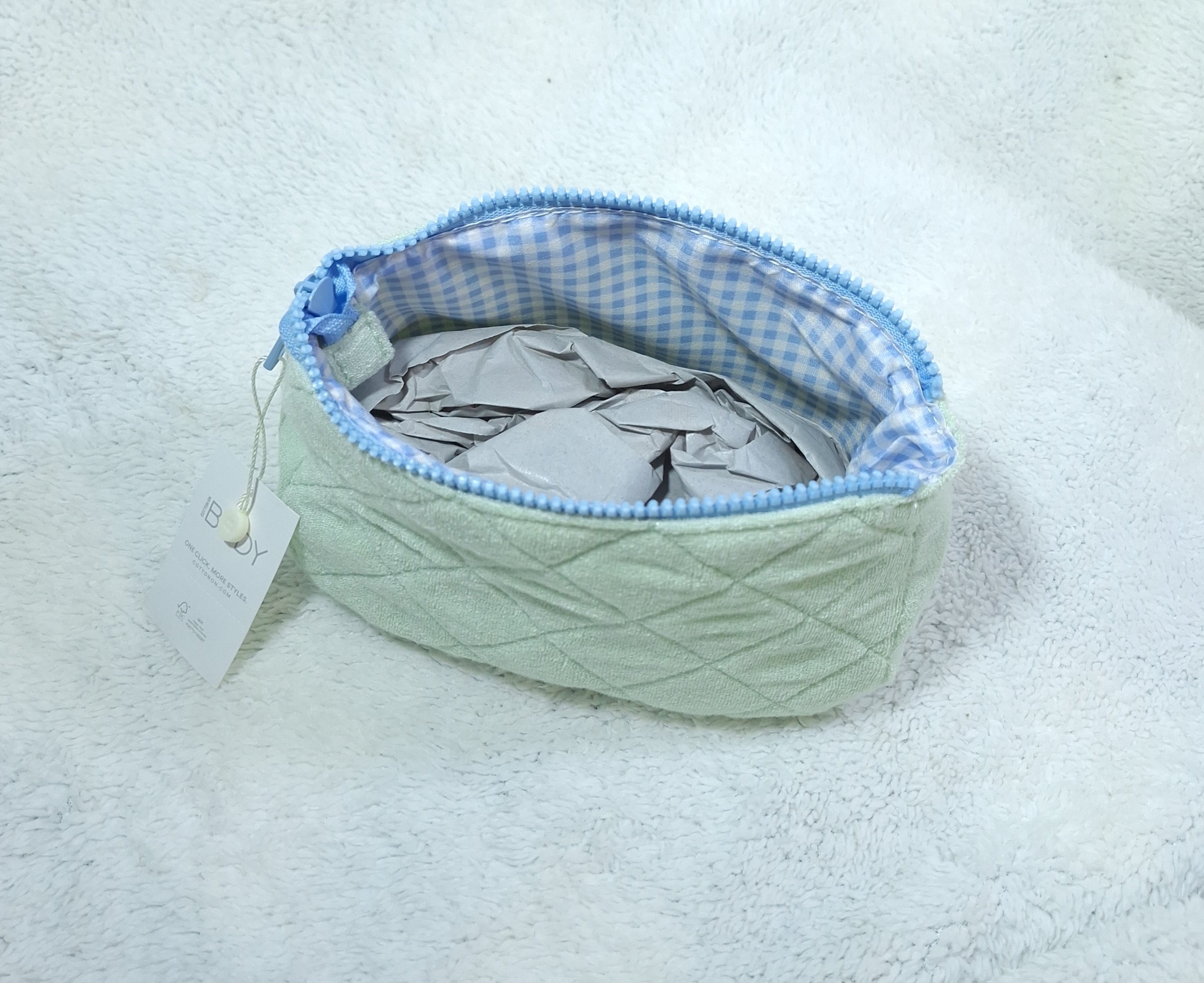 Cotton On - Body Make up Bag  Colour: Pale Mint Terry