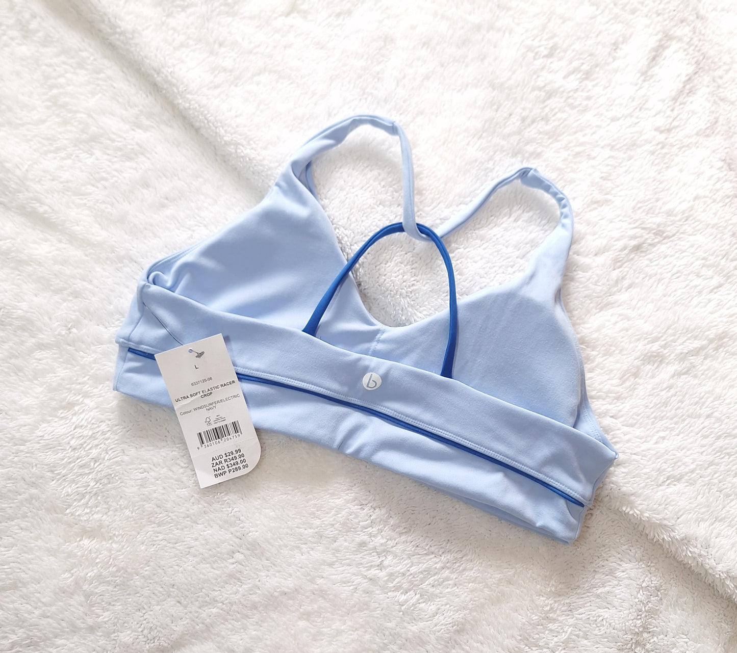 Cotton On Ultra Soft Elastic Racer Crop Colour: WindSurfer/Elastic Navy