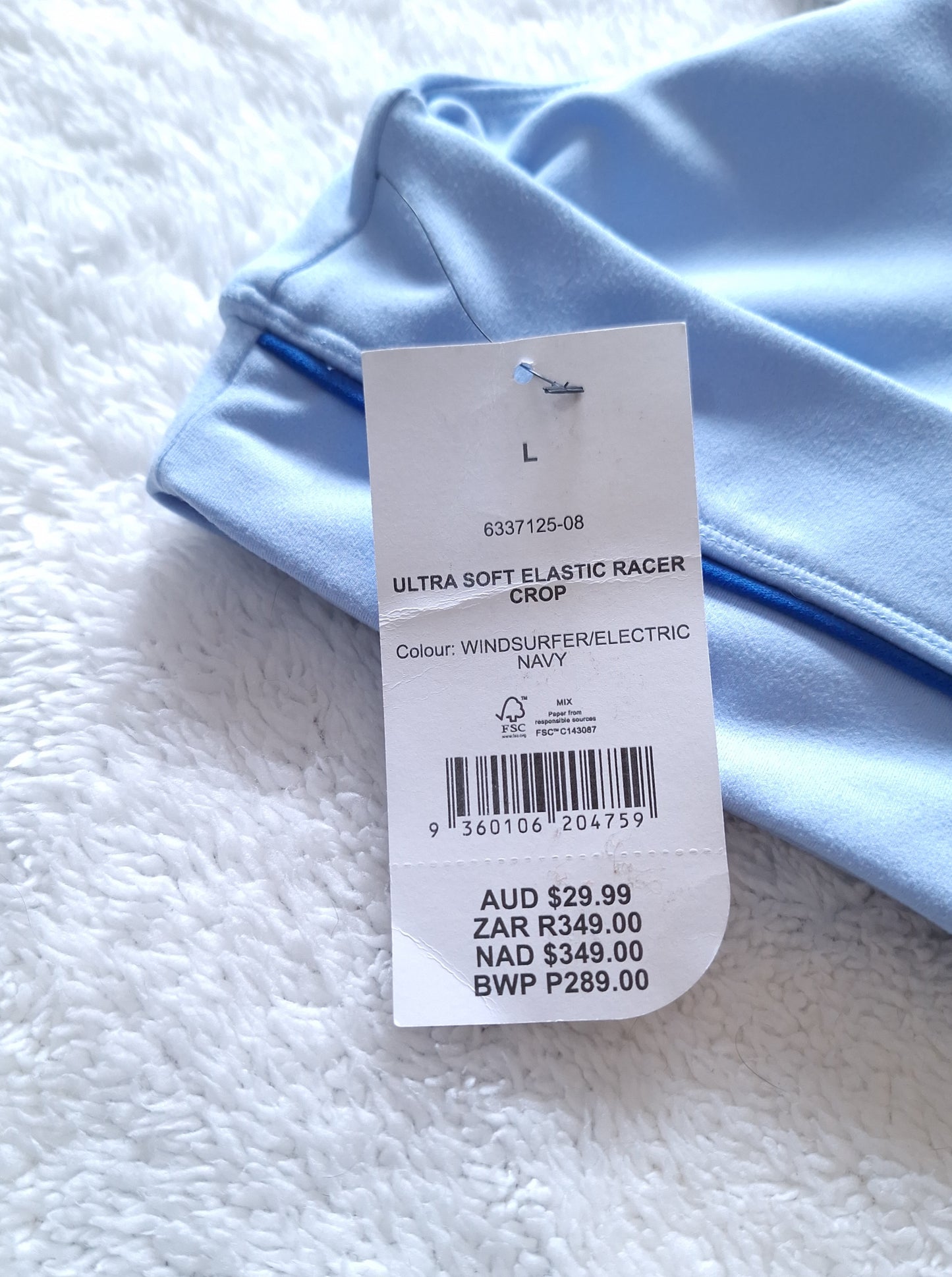Cotton On Ultra Soft Elastic Racer Crop Colour: WindSurfer/Elastic Navy