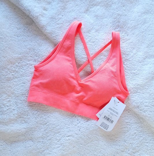 Cotton On - Seamless Plunge Strappy Back Crop
