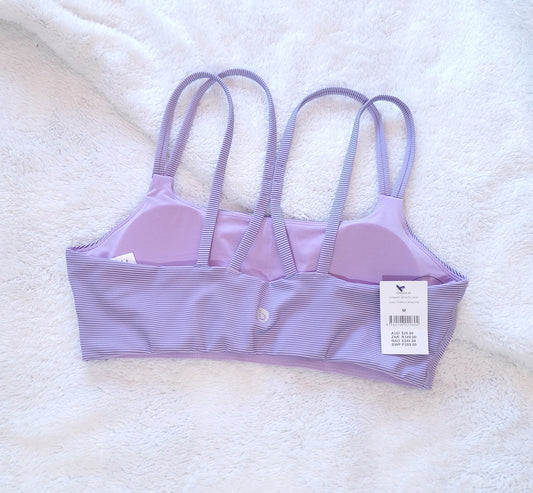 Cotton On - Strappy Sports Crop - Colour- Purple Rose Rib