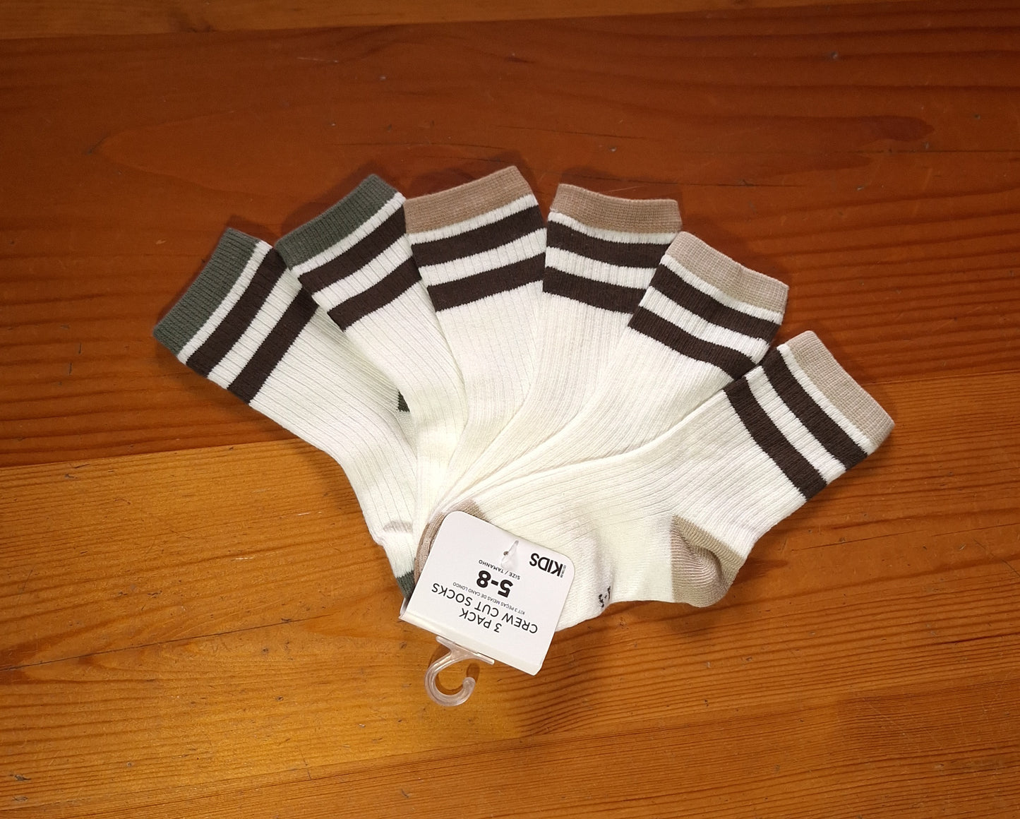 Cotton On - Kids 3 Pack Crew Socks