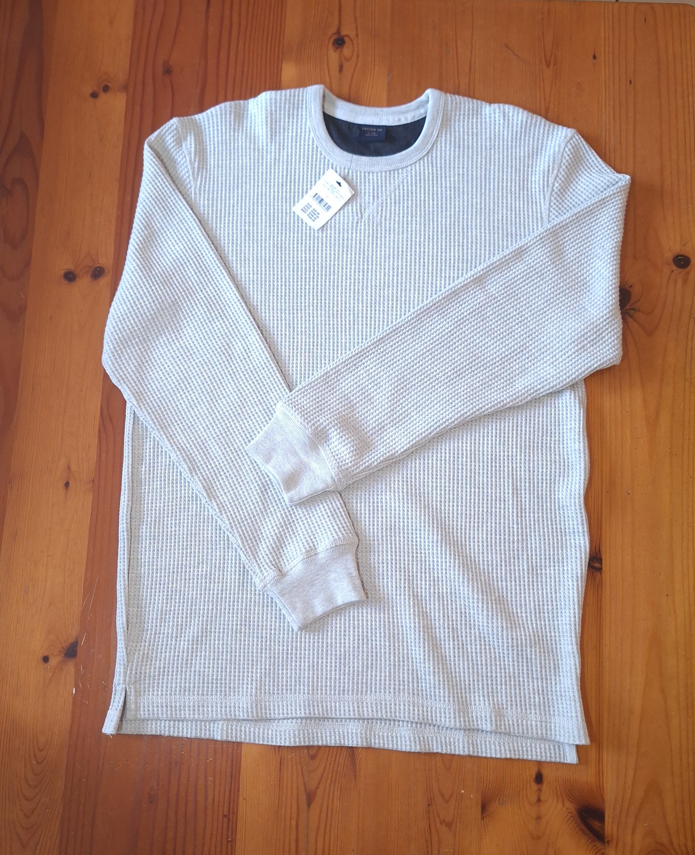 Cotton On - Chunky Waffle Long Sleeve T-Shirt